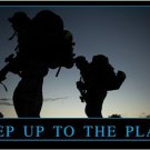 STEP UP TO THE PLATE military poster INSPIRATIONAL MOTIVATIONAL guns 20x30