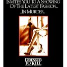 brian DE PALMA'S dressed TO KILL movie POSTER michael CAINE MURDER 20x30
