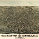 1880 HOWARD'S MAP OF BUFFALO NY 3-D POSTER historic detailed 20x30 1880 HOWARD'S MAP OF BUFFALO NY 3-D POSTER historic detailed 20x30