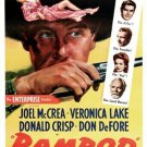hollywood movie poster RAMROD western JOEL MCCREA VERONIKA LAKE guns 20x30