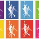 pop art ICE SKATING art poster COLORFUL GRACEFUL sporty collectors 20x30 HOT