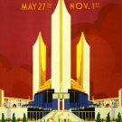 vintage 1933 CHICAGO WORLD'S FAIR EXPOSITION poster 20x30 PRIZED rare NEW! - PW0