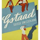 switzerland GSTAAD vintage TRAVEL POSTER golf leisure sports UNIQUE 20x30