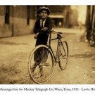 lewis hine MESSENGER BOY FOR mackay telegraph co PHOTO POSTER 1913 20x30