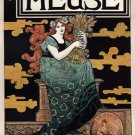 Bières de la Meuse vintage ad poster Marc Auguste Bastard France 1896 20x30