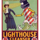 LHCLEANSER- show me dirt VINTAGE AD poster 20x30 CLASSIC lighthouse RETRO