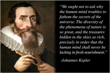 johannes kepler 17th CENTURY MATHEMATICIAN motivational quote poster 20x30