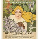 THE NEW YORK SUNDAY JOURNAL vintage mag poster BEN WALLS 20x30 educational THE NEW YORK SUNDAY JOURNAL vintage mag poster BEN WALLS 20x30 educational