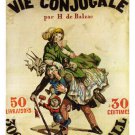 SMALL MISERIES OF MARRIED LIFE vintage poster balzac france 1845 20x30 unique