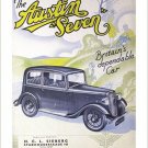 dutch catalog for the AUSTIN SEVEN (BABY AUSTIN) vintage car poster 20x30
