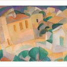 LEO GESTEL vintage painting art poster MALLORCA, TERRENO modern cubism 20x30