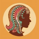 virgo astrology art poster 20x30 ORIGINAL SYMBOLIC THE VIRGIN colorful HOT