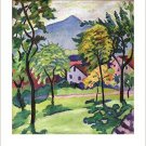 vintage fine art poster AUGUST MACKE 1910 spring landscape RURAL 20x30 NEW