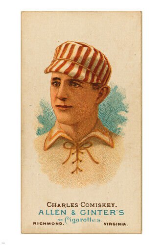 1887 C. Comiskey first baseman ST LOUIS BROWNS VINTAGE POSTER 20x30 baseball
