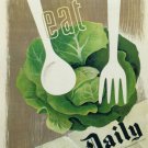 EAT GREENS for health VINTAGE POSTER hans schleger UK 1939-1945 20x30 diet