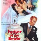 FATHER OF THE BRIDE vintage movie poster SPENCER TRACY LIZ TAYLOR 20x30 hot