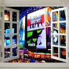 WINDOW onto TIME square SCENIC poster 20x30 BRIGHT colorful FAMED new york