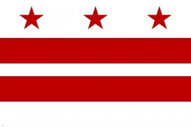 DC OFFICIAL flag poster HISTORIC POLITICAL COLLECTORS red prized rare 20x30