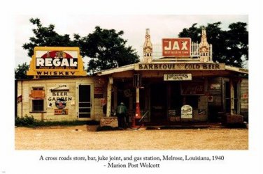 Marion Post Wolcott A CROSS ROADS STORE vintage photo Arts Poster 20x30