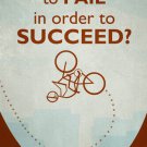 motivational poster about success & failure 20x30 stick figure on bike rare