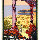 vintage monaco monte carlo TRAVEL POSTER 20x30 COLORFUL ROMANTIC collectors