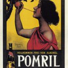 POMRIL VINTAGE AD POSTER glücklich germany 1903 20x30 new collector's PRIZED
