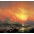 IVAN aivazovsky THE NINTH WAVE fine art poster 20x30 beautiful SUNSET rare