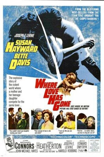 bette DAVIS susan HAYWARD where LOVE has gone MOVIE POSTER '64 complex 20x30