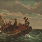 WINSLOW HOMER painting poster BREEZING UP 1876 collectors classic 20x30
