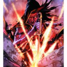 WARRIOR STONE with SWORD illustration poster 20x30 justice STATEMENT fire