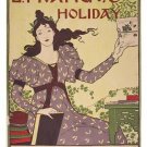 L. PRANG & CO'S holiday publications VINTAGE MAG COVER POSTER colorful 20x30