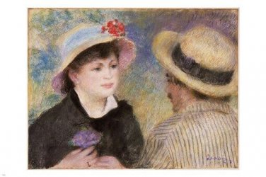 PIERRE-AUGUSTE RENOIR boating couple PAINTING POSTER 20x30 impressionist