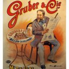GRUBER & CIE french beer advertising poster OLD SCHOOL prized new 20x30 RARE