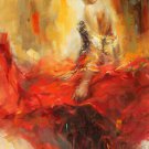 BEAUTIFUL COLORFUL WOMAN IN MOTION ALEGRIA PAINTING poster poetic 20x30