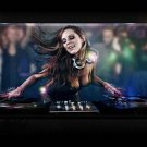 EMBRACE THE MUSIC DJ poster 20x30 SEXY girl long hair SPINNING discs CLUB