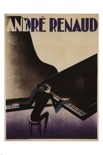 Andr&Atilde;&copy; Renaud VINTAGE AD POSTER Paul Colin FRANCE 1929 20x30 first rate