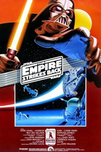 star wars EMPIRE STRIKES BACK movie poster DARTH VADER PRINCESS LEIA 20x30 - SW0
