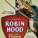the ADVENTURES of ROBIN HOOD movie poster FLYNN & DEHAVILLAND action 20x30
