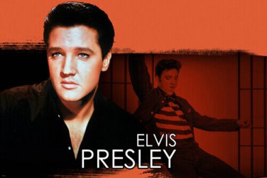 ELVIS PRESLEY poster RED BACKGROUND jailhouse ROCK scene SINGER BUST 20x30