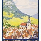 french automotive services VINTAGE TRAVEL poster CHARMING VILLAGE 20x30 hot