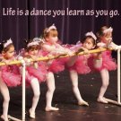 inspirational poster LITTLE GIRL BALLERINAS 20x30 quote about life learning