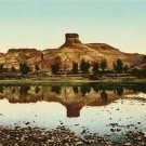 1898 CASTLE ROCK Green River Valley WYOMING Vintage color photo Poster 20x30