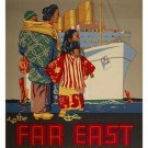 CANADIAN PACIFIC far east VINTAGE travel poster TRADITIONAL dress 20x30 rare