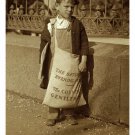 lewis hine FREDDIE KAFER newsboy ARTS POSTER 20x30 1915 vintage photo