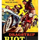 DRAGSTRIPRIOT MOVIE POSTER "murder at 120 miles per hour" SPEED FURY 20x30