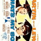 DEAN MARTIN JERRY LEWIS that's my boy VINTAGE movie poster PRIZED new 20x30