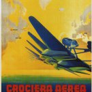 vintage flying planes poster umberto di LAZZAR italy  20x30 1933 PRIZED HOT