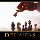 inspirational and motivational poster DECISIONS strategic COMPETITIVE 20x30