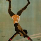 campeggio VINTAGE AD poster mario borrione ITALY 1932 20x30 collectors RARE