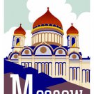 MOSCOW Vintage Travel Poster 20x30 ONION DOMES Architecture COLLECTORS NEW